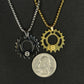 Gear/Sprocket Steel Chain Pendant